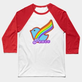 Rainbow Dove of Peace Baseball T-Shirt